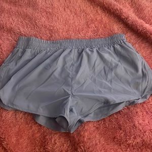 blue athletic shorts, from forever 21, with pockets, only worn once